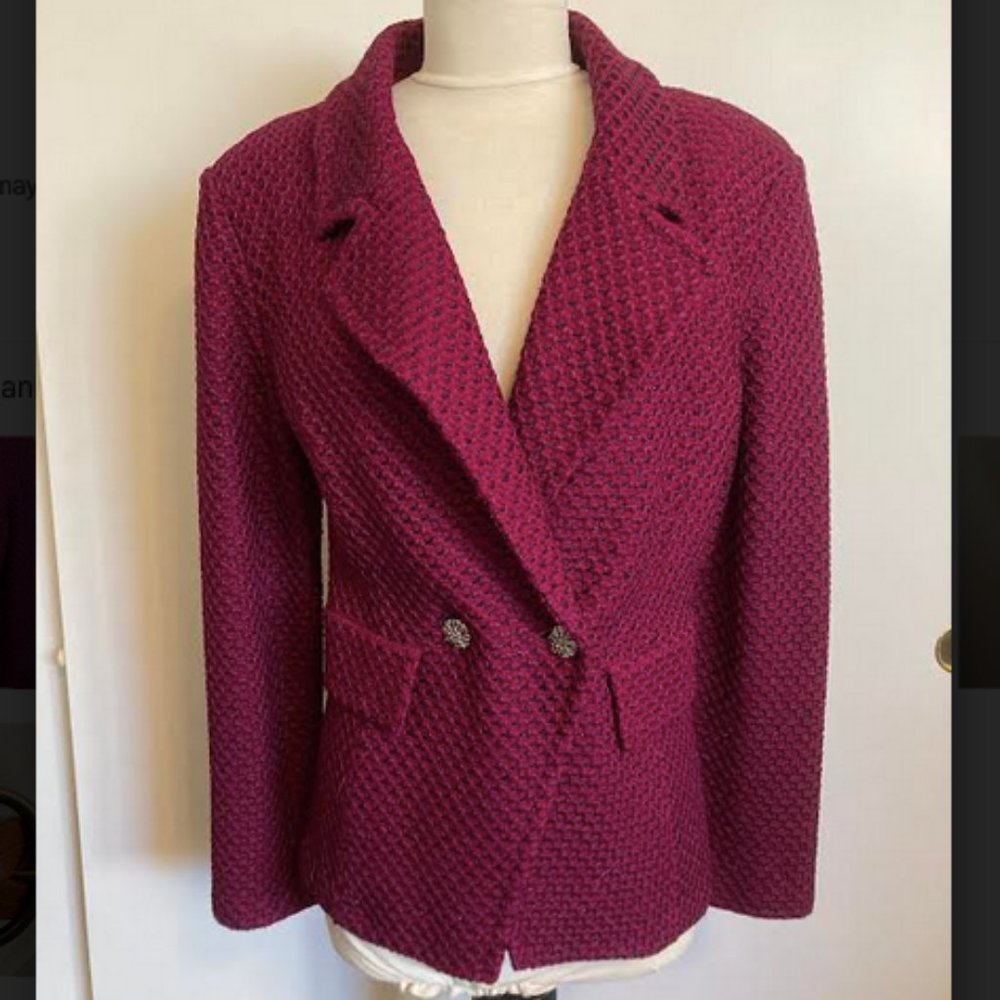 NWT St John wine boucle evening jacket